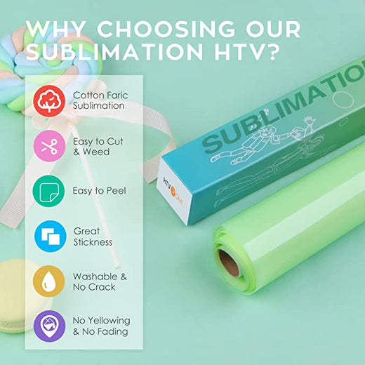 Clear HTV Vinyl for Sublimation - 12" X 5FT