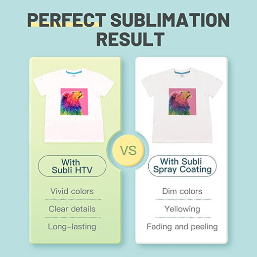 HTVRONT 12X5FT Matte Sublimation HTV Vinyl for Light-Colored Shirts Clear  Heat Transfer Vinyl for Sublimation Cotton Fabric
