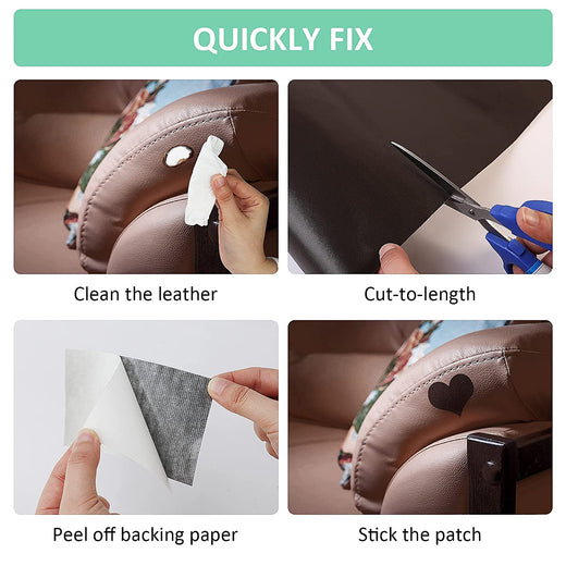 Leather Repair Patch Self-Adhesive Patch Tape Kit for Couch Furniture Sofas  US