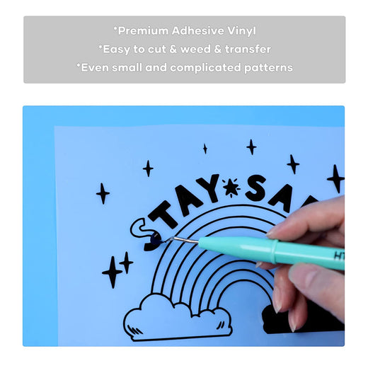  HTVRONT Permanent Vinyl, Adhesive Vinyl for Cricut - 45 Vinyl  Sheets 12 x 12 & 5 Transfer Tape Sheets Set for Craft Projects, Signs,  Scrapbooking (Multi Color 50pack) : Arts, Crafts & Sewing