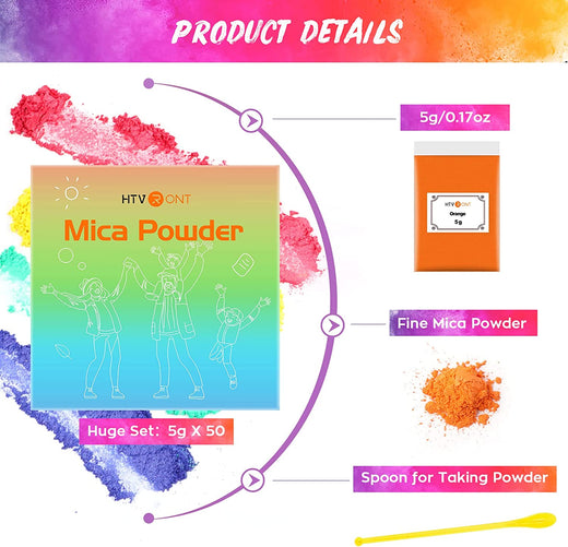 [Clearance Sale] Mica Powder for Epoxy Resin - 50 Colors 250g/8.8oz