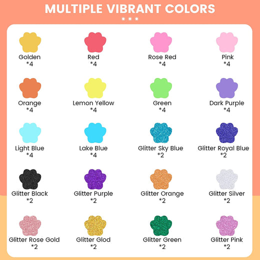Colored&Glitter Cardstock Paper Bundle- 8.5" x 11" 60 Sheets (20 Colors)