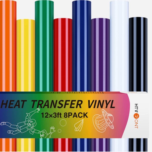 Heat Transfer Vinyl Bundle - 8 Pack 12" x 3FT