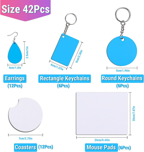 Buy 44Pcs Sublimation Blanks Products, DIY Sublimation Blanks Bulk with Car  Coaster, Mouse Pad, Pillow Covers, Garden , Makeup Bag, Drawstring Bag for  Sublimation Transfer Heat Press Halloween Crafts Online at desertcartINDIA
