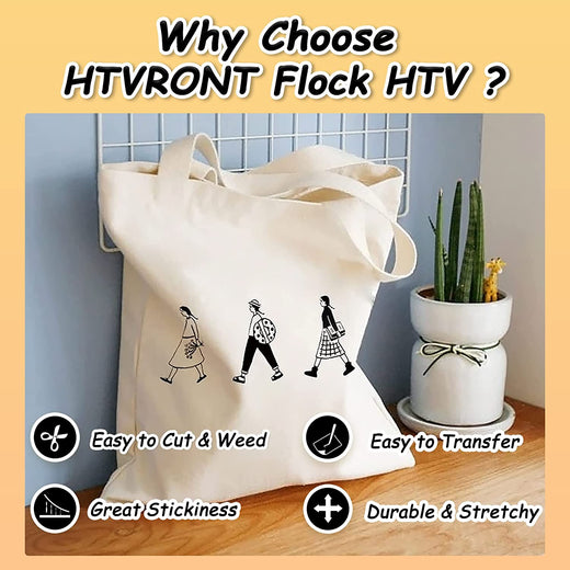 Viewmoi Flocked Heat Transfer Vinyl Flocked HTV Vinyl Roll: 10inch x 4Feet Iron on for DIY Garment (Red)