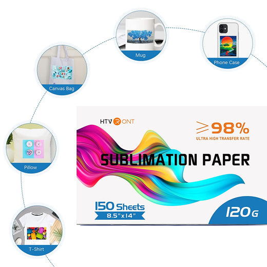 HTVRONT Sublimation Paper 8.5 x 11 inches - 150 Sheets 8.5*11, Clear