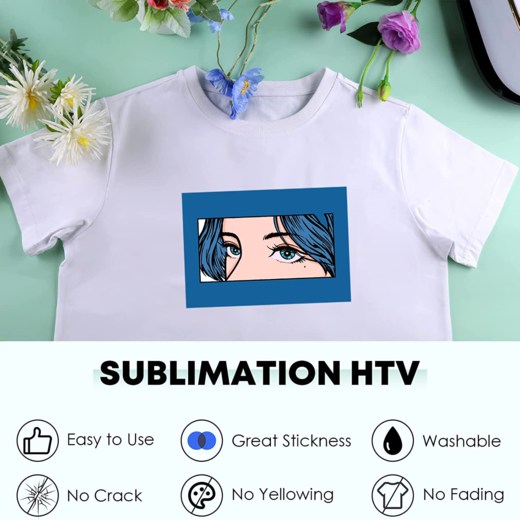 HTVRONT 12inX5ft Sublimation HTV for Dark Fabric Glossy/Matte Sublimation  Vinyl Wash Durable for T-Shirts/Bag/Hat/Pillow - AliExpress