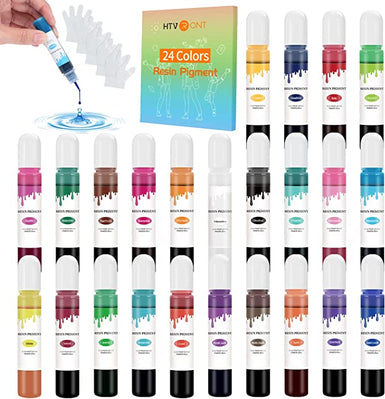 Epoxy Resin Pigment - 24 Colors 0.35oz/10ml Each