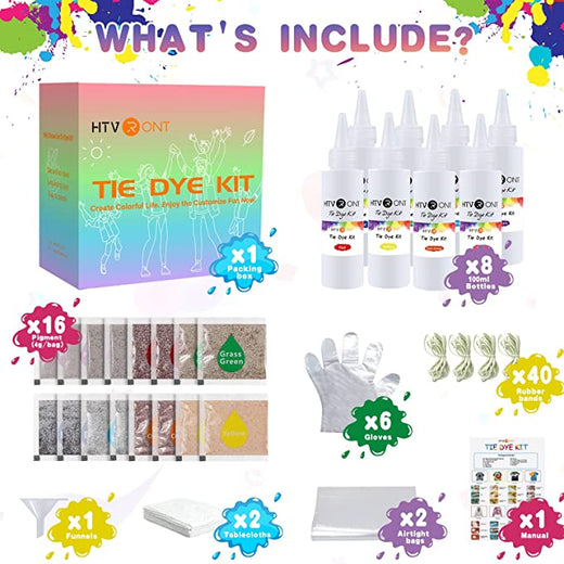 Tie Dye Kits - 8 Vibrant Colors 100ML