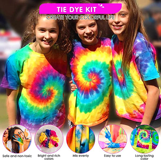 Tie Dye Kit - 32 Vibrant Colors Pre-Filled Bottles