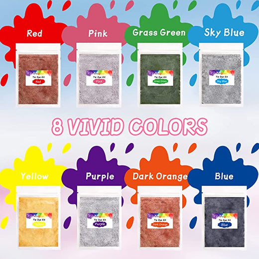 Best Tie Dye Powder  Bulk Tie Dye Powder 8 Colors 5.6oz – HTVRONT