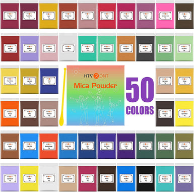 Mica Powder for Epoxy Resin - 50 Colors 250g/8.8oz