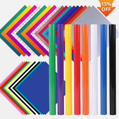 Adhesive Vinyl Roll Bundle  Assorted Colors (31pack)