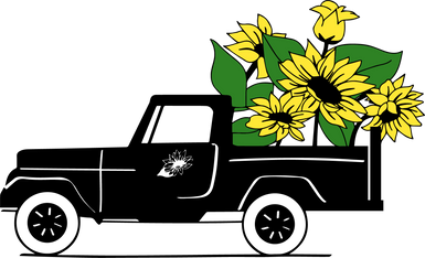 【MEMBER ONLY】HTVRONT Free SVG File for Download - A Car full of sunflowers