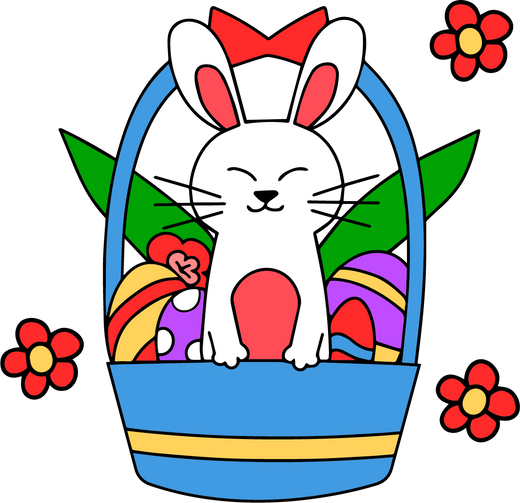 【MEMBER ONLY】HTVRONT Free SVG File for Download - Easter Bunny In Basket