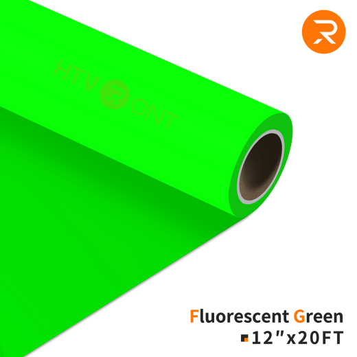    Fluorescent-green Heat Transfer Vinyl Roll - 12" x 20 Ft (36 Colors）