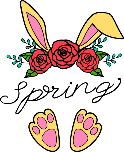 【MEMBER ONLY】HTVRONT Free SVG File for Download - Rabbit ears and spring