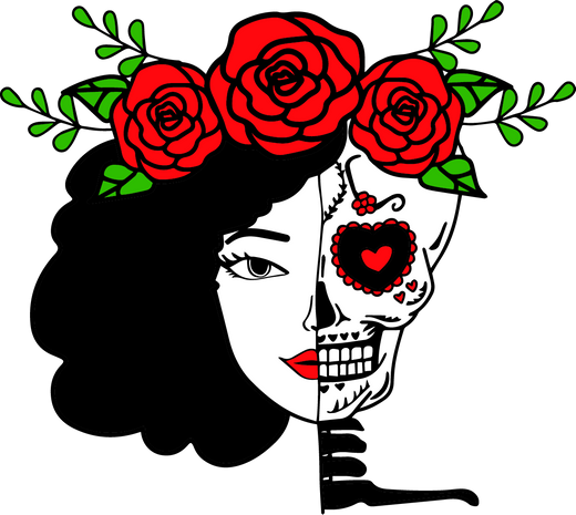 【MEMBER ONLY】HTVRONT Free SVG File for Download - Skeleton Beauty-rose
