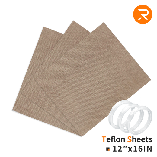 Ubrand 3 Pack PTFE Teflon Sheet for Heat Press Transfer Sheet Non Stick 12 x 16 Heat Transfer Paper Reusable Heat Resistant Craft Mat, Non Stick