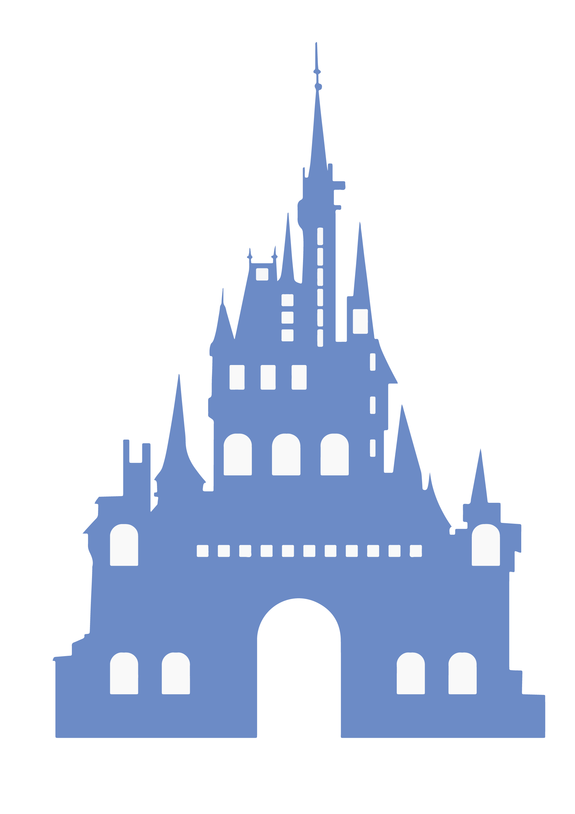Cinderella Castle Silhouette Vector Disneyland Castle Silhouette