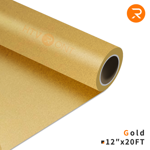  VinylRus Heat Transfer Vinyl-12” x 20ft Yellow Iron on Vinyl  Roll for Shirts, HTV Vinyl for Silhouette Cameo, Cricut, Easy to Cut & Weed