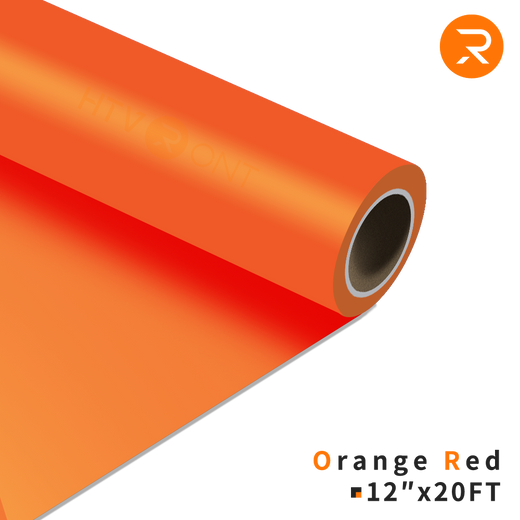    orange-Red Heat Transfer Vinyl Roll - 12" x 20 Ft (36 Colors）
