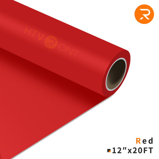 red Heat Transfer Vinyl Roll - 12" x 20 Ft (36 Colors）